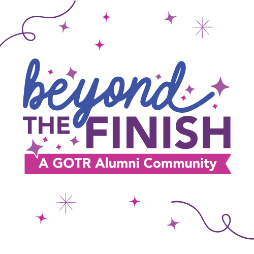 Beyond the Finish: A GOTR Alumni Community Logo.